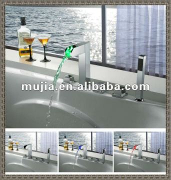 LPF01 Brass modern LED 3 Color changing 2012 newest bathroom designs