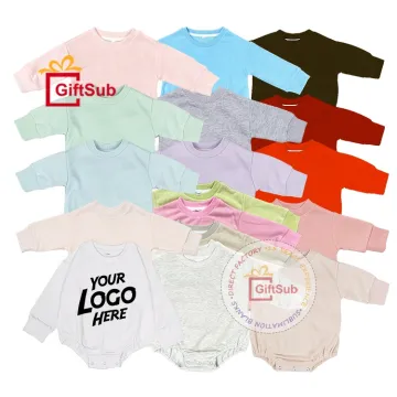 Wholesale Autumn Baby Sweatshirt Rompers: Solid Color Onesies for Newborns Boys and Girls
