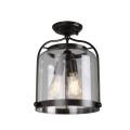 12 Inch Glass Lantern Lamp Semi-flush Mount