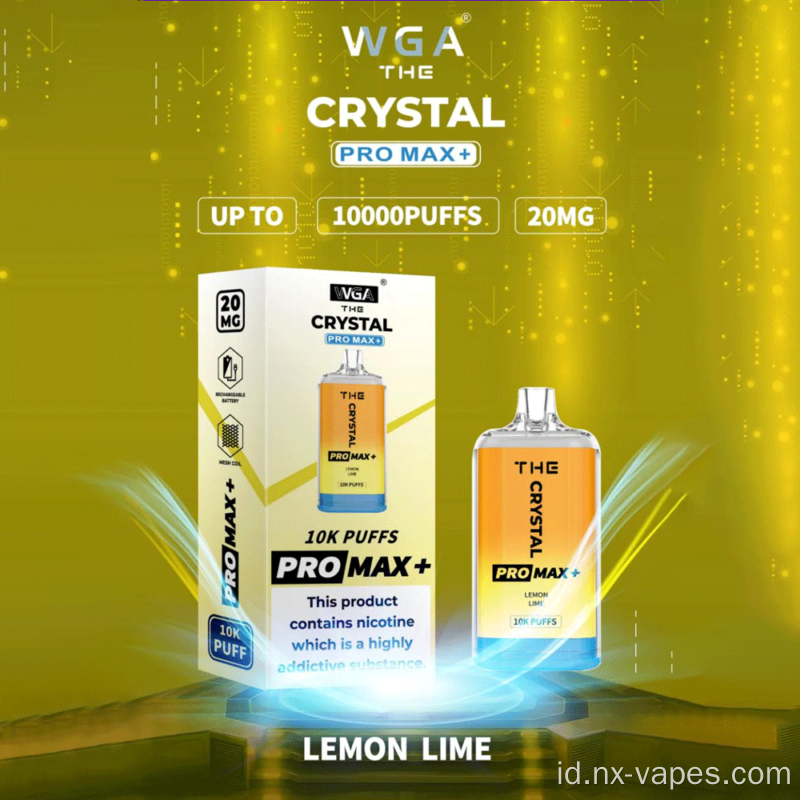 WGA Crystal Pro Max 10000 Harga Vape sekali pakai