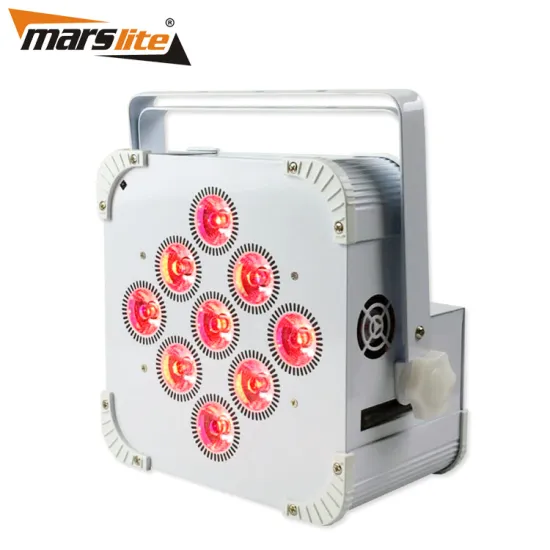 High Brightness 9x18W RGBWAUV 6in1 Battery Wireless D IRC LED Uplight
