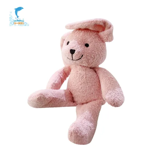 Custom health rabbit Stuffed Animals Toy Long Ears Soft Plush Bunny Toy with natural corn built-in