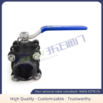 Three-piece threaded ball valve WCB