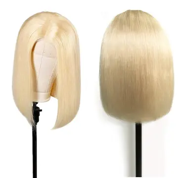 Cheap Price Human Hair 613 Blonde Bob Wig,Brazilian Real Human Hair Lace Front Wig,Africa Double Drawn Afro Kinky Human Hair Wig