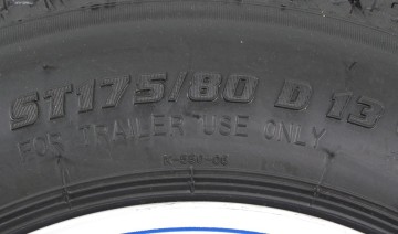 Bias Trailer Tire with White Wheel (Assembly)
