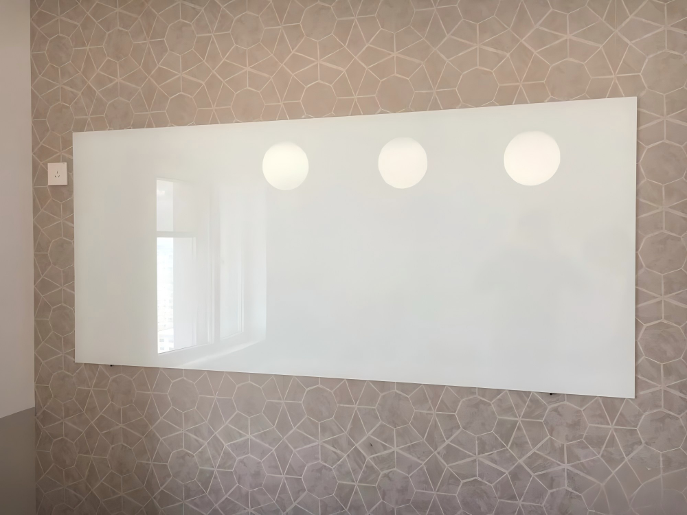 WhiteBlack Back Painted Glass 