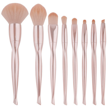 8-Piece Electroplated Skin Color Brush Set: The Ultimate Cosmetic Puff and Beauty Tool for Powder Application