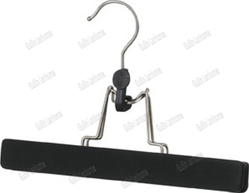 Natural Solid Wood Skirt Hanger with chrome Hook