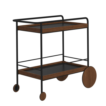 MOYI Hotel Room Restaurant Food and Wine Cart: A Mini Luxury Modern Trolley with Wheels for Drinks and Bar Services