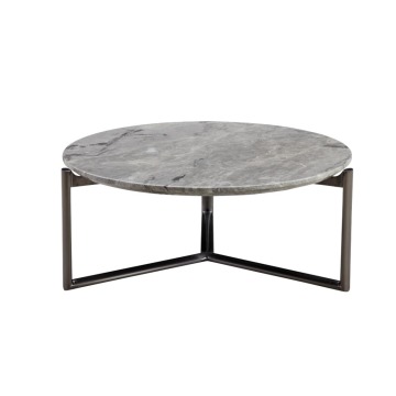 Design simple en verre moderne rond de table basse de table basse