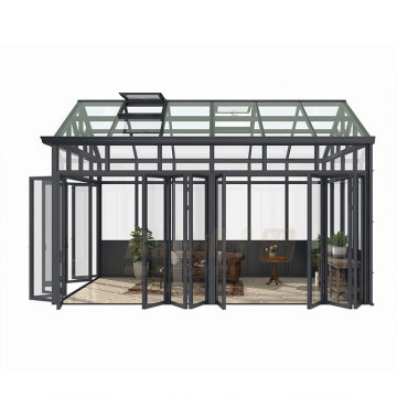 Aluminum Sliding Sunroom with Insulating Glass Roof for Waterproof Villa Applications