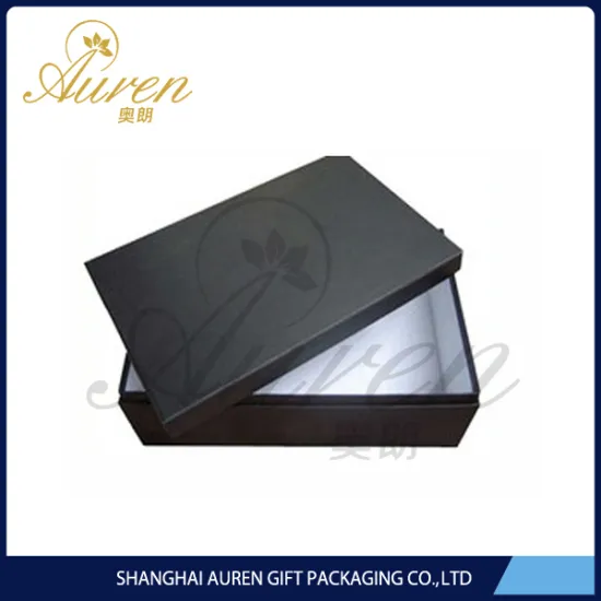 custom black paper shoe box packaging
