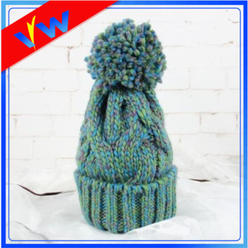 Custom AB yarn knitted beanie, mixed color basic beanie