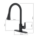 Commercial Matte Black Kitchen Taps Faucet with Sprayer