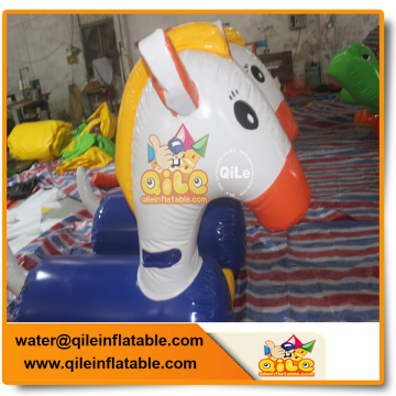 high quality plastic inflatable horse folding inflatable horse cartoon model funny inflatable animal toys for kids