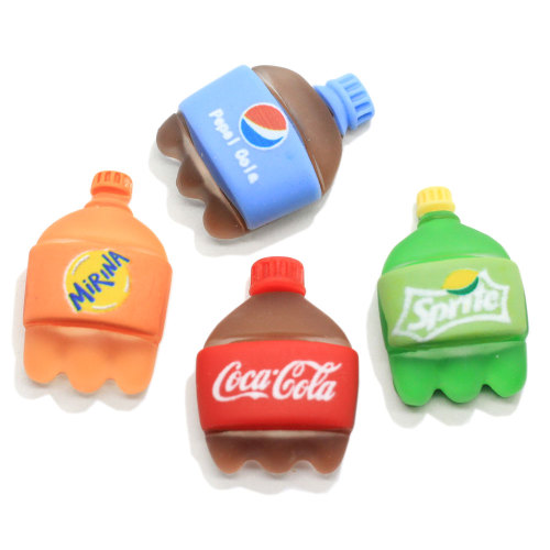 Wholesale Colorful Flatback Drink Bottle Resin Decoration Keyring Diy Art Deco Jewelry Making Parts