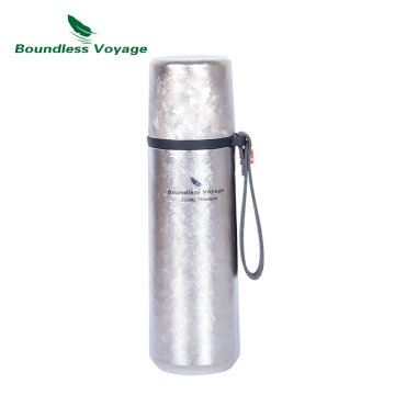 Butelka bezgraniczna Titanium Thermos Butelka 510 ml - Lekka i przenośna do domu, na zewnątrz, kemping, z prezentem na filiżankę