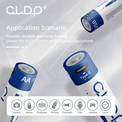 CLDP Zn-Ni 1.6V 2000mWh USB AA Rechargeable Batteries