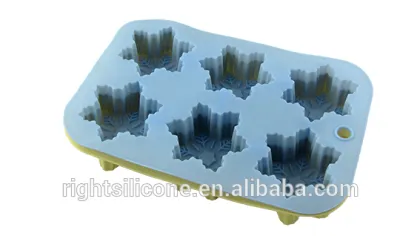Novelty snowflake shape silicone cake baking mold