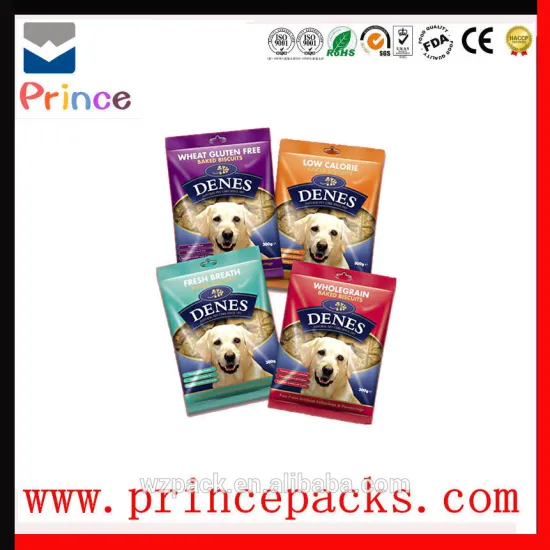 4 side seal Aluminium foil ziplock plastic pet food bag