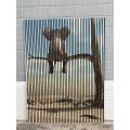 elephant printing acoustic slat wall panel