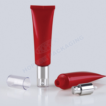 Round shape airless tube with crystal cap, 50ml HPK-PLATP101-00004W