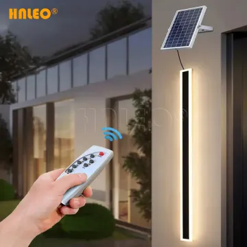 110V-220V Modern Outdoor Linear Strip Wall Lamp with 3000K Warm White LED and Garden Sconce Design