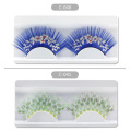 Colorful exaggerated false eyelashes with carton pattern