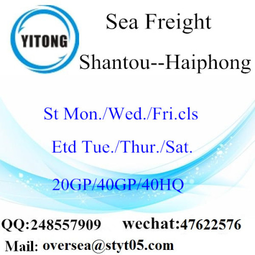 Expédition de fret maritime de Shantou à Haiphong Vietnam