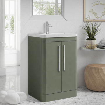 Modern Water-Resistant Bathroom Vanity with Mirror Cabinet