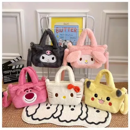 Kuromi My Melody Anime Plush Backpack