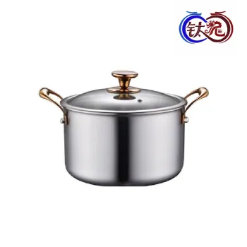 Elegant Stainless Steel Soup Pot for Home Use