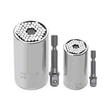 Universal Magic Sleeve Socket Multi-Function Wrench with 7-19mm Range and Extension Bar featuring Gator Grip