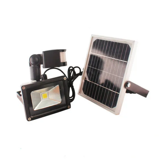 20W Outdoor Solar Motion Sensor LED Flood Light with 5W Solar Panel