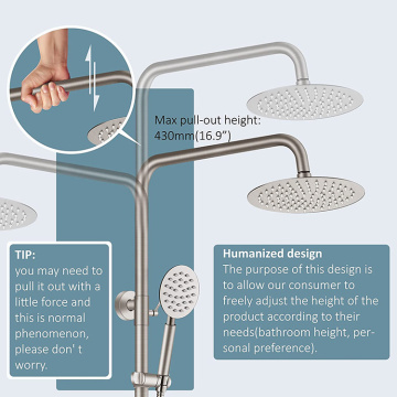 Ensemble de douche à robinet de salle de bain avec douche à main