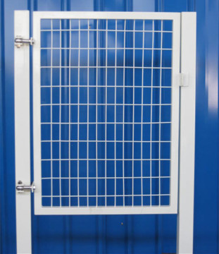 White Wire Mesh Fence Swing Gate