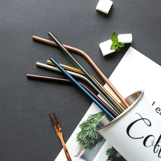 Reusable Drinking Straw High Quality Bent Metal Straw