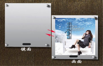 Plastic Led Magic Mirror Light Box , High Brightness Bus Stop Acrylic Display