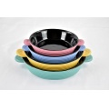 Ceramic Custom Round Baking Tray with Ear Pan