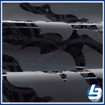 OBL20-933 Polyester Reflective Foil Print Fabric For Coat