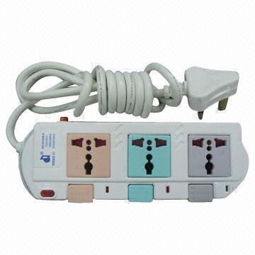 Multi-outlet, made of ABS and copper