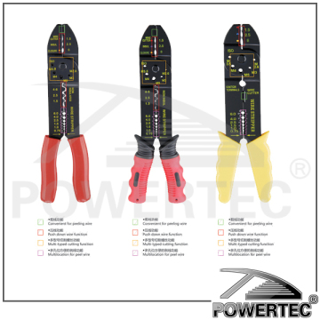 POWERTEC 8\"-9\"-9.5\" Crimping Pliers set with slide card