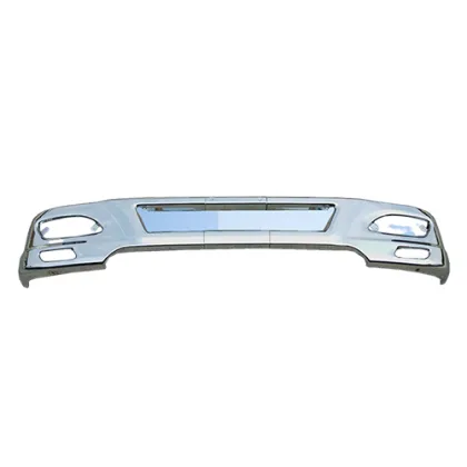 Modified Chrome Bumper with Lights for Isuzu, Mitsubishi Fuso, and Hino - 170cm or 190cm Hawkeye Bumper