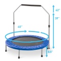 40 Zoll Indoor Bungee-Springtrampolin für Erwachsene