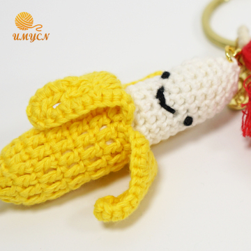 Handmade Crochet Banana Key Chain Accessories