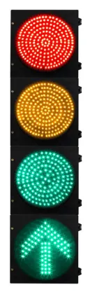 Energy Saving Ryg Traffic Control Lights / Led Traffic Signal