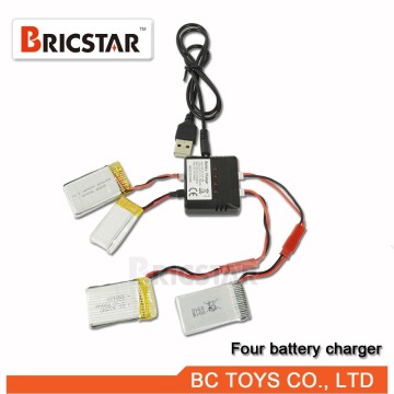 Hot selling 1 to 4 USB spare parts four battery charger for Lipo battery.