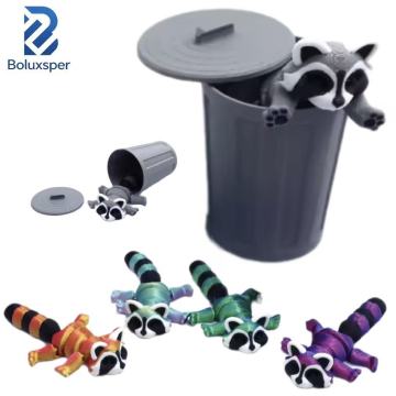 3D Printed Jointed Raccoon Toy for Kids Gift