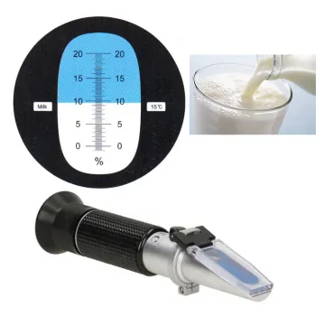 Handheld Refractometer for Milk Protein with 20% Concentration, Pure Aluminium
