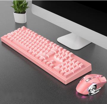 Wireless backlit charging mechanical keyboard mouse combos